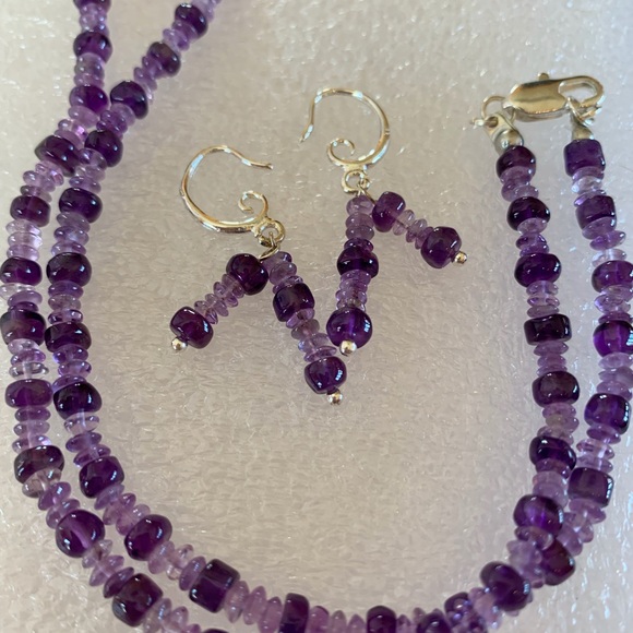 Radiant Amethyst Mix Necklace & Earrings - Picture 2 of 5